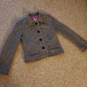 Gap black and pink wool blend tweed four button ja